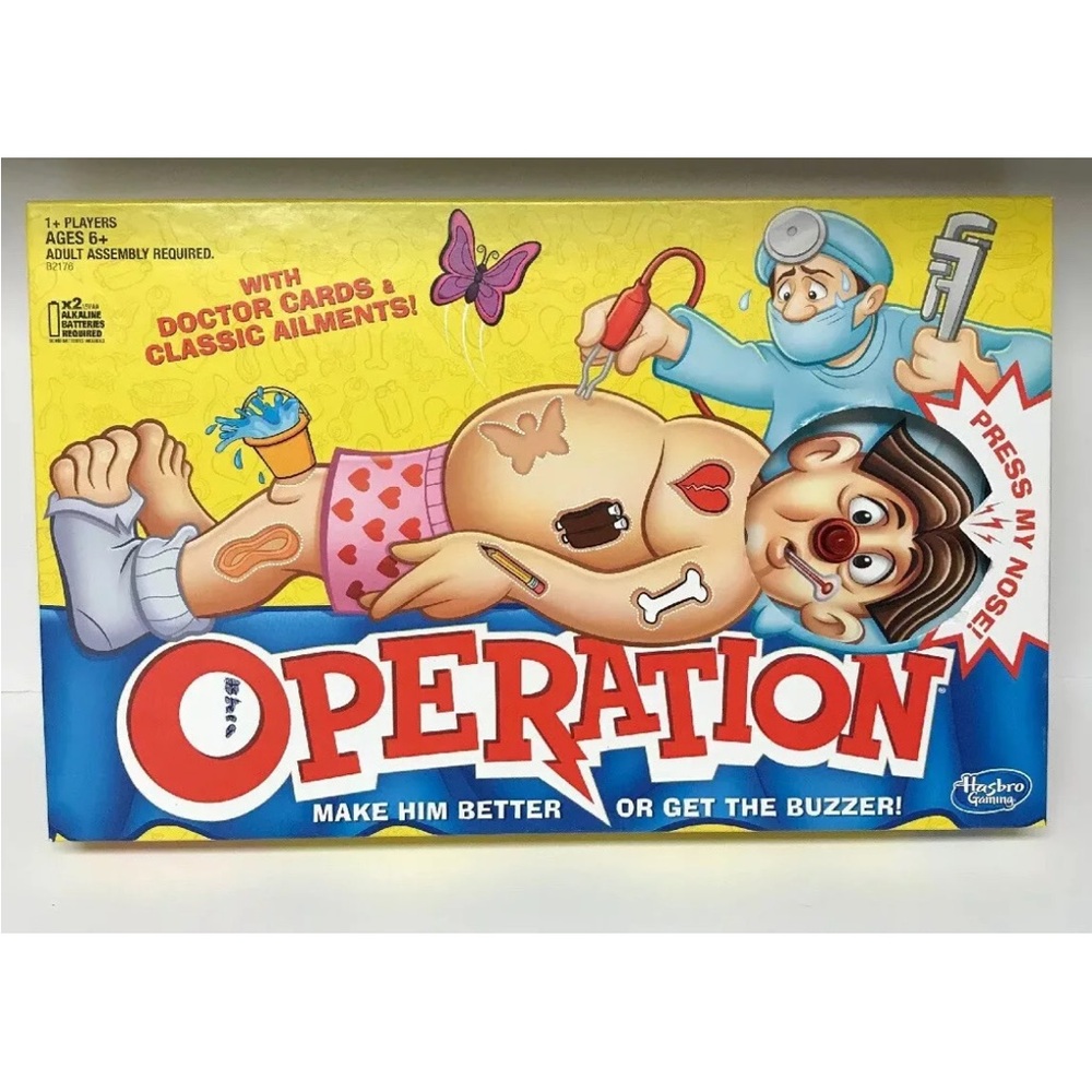 Hasbro Gaming Operation Interactive Game Toy Age 6+ Pre-owned